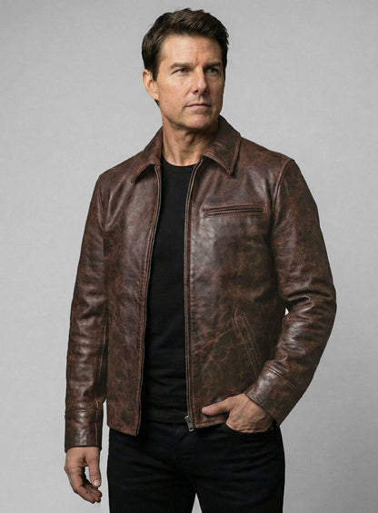 Tom Cruise Mission Impossible Final Reckoning Leather Jacket
