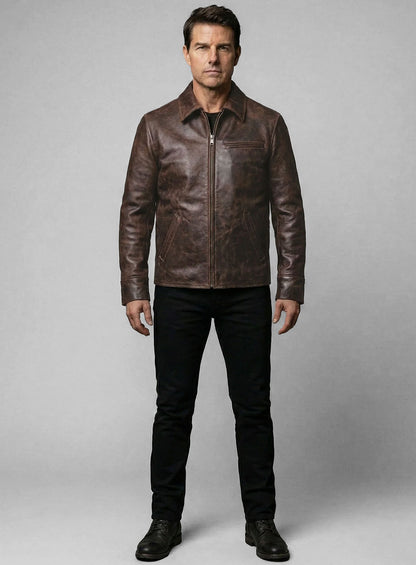 Tom Cruise Mission Impossible Final Reckoning Leather Jacket