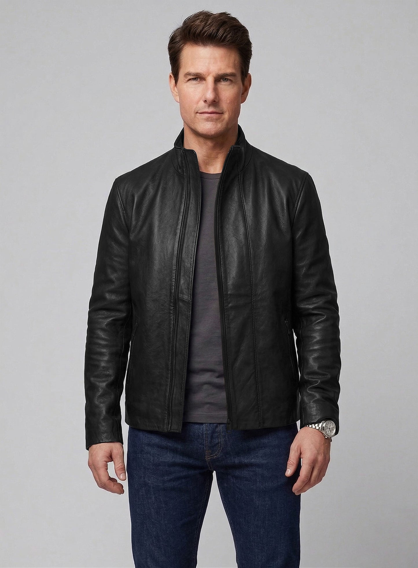 Tom Cruise Mission Impossible Rogue Nation Leather Jacket
