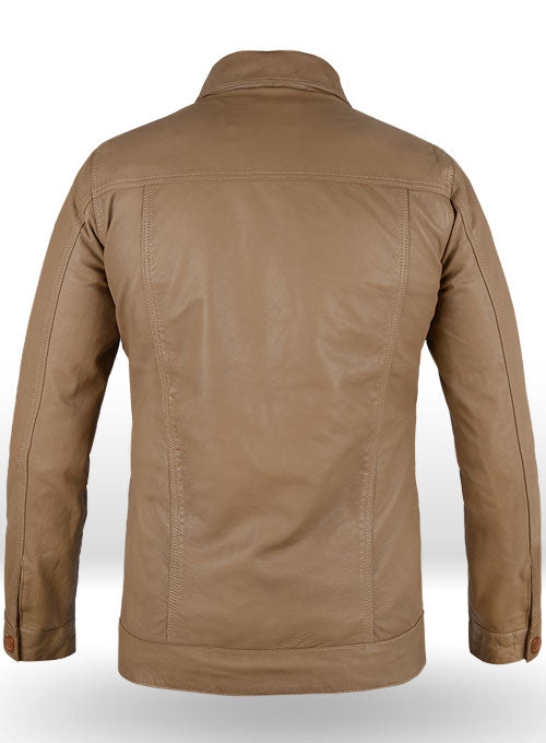 Soft King Brown Washed Transformers Mark Wahlberg Leather Jacket - LeatherCult