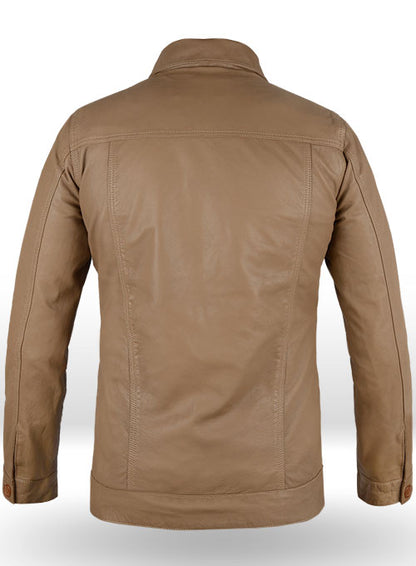 Soft King Brown Washed Transformers Mark Wahlberg Leather Jacket - LeatherCult