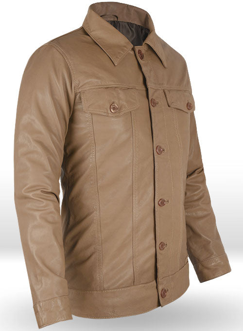 Soft King Brown Washed Transformers Mark Wahlberg Leather Jacket - LeatherCult