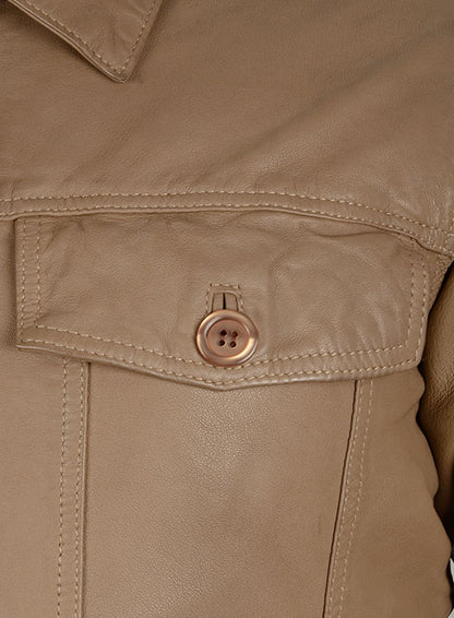 Soft King Brown Washed Transformers Mark Wahlberg Leather Jacket - LeatherCult