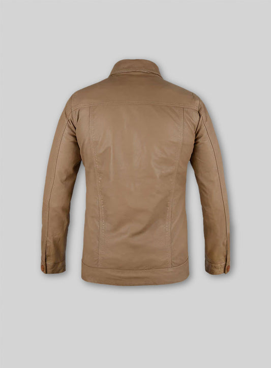 Soft King Brown Washed Transformers Mark Wahlberg Leather Jacket