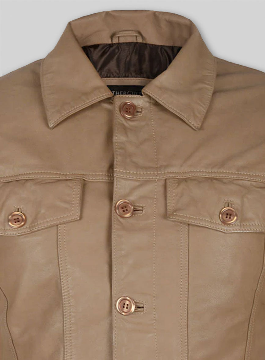 Soft King Brown Washed Transformers Mark Wahlberg Leather Jacket