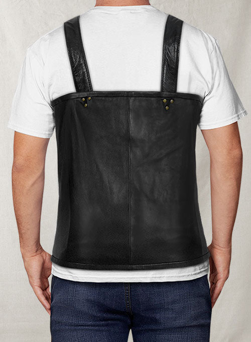 Tupac Suspender Leather Vest - LeatherCult