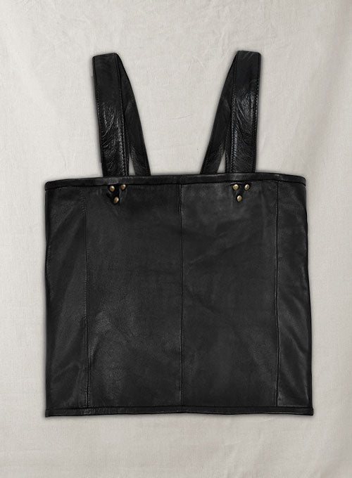 Tupac Suspender Leather Vest - LeatherCult