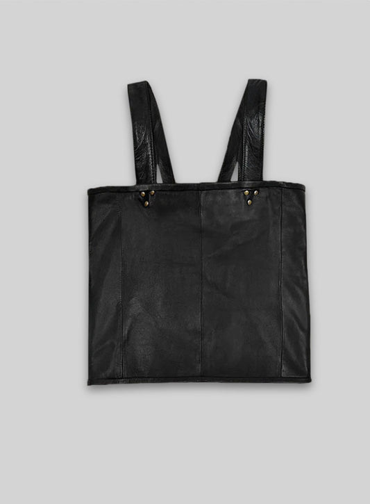 Tupac Suspender Leather Vest