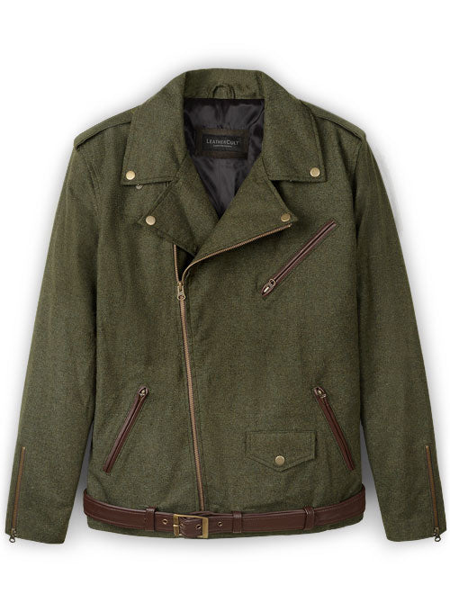 Tweed Leather Combo Jacket # 666 - LeatherCult