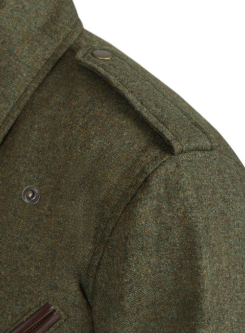 Tweed Leather Combo Jacket # 666 - LeatherCult