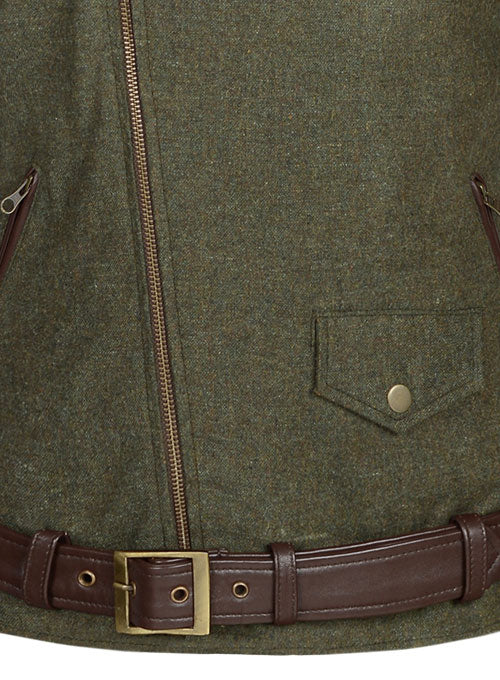 Tweed Leather Combo Jacket # 666 - LeatherCult