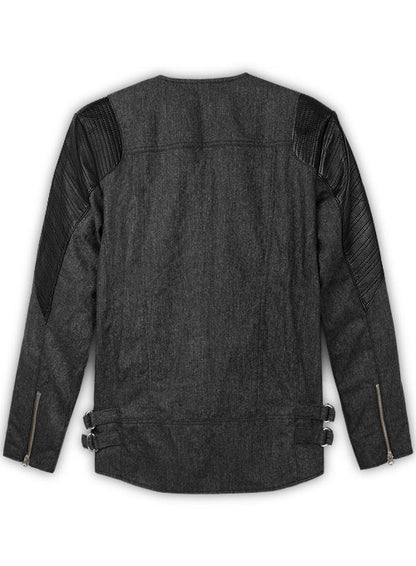 Tweed Leather Combo Jacket # 667 - LeatherCult