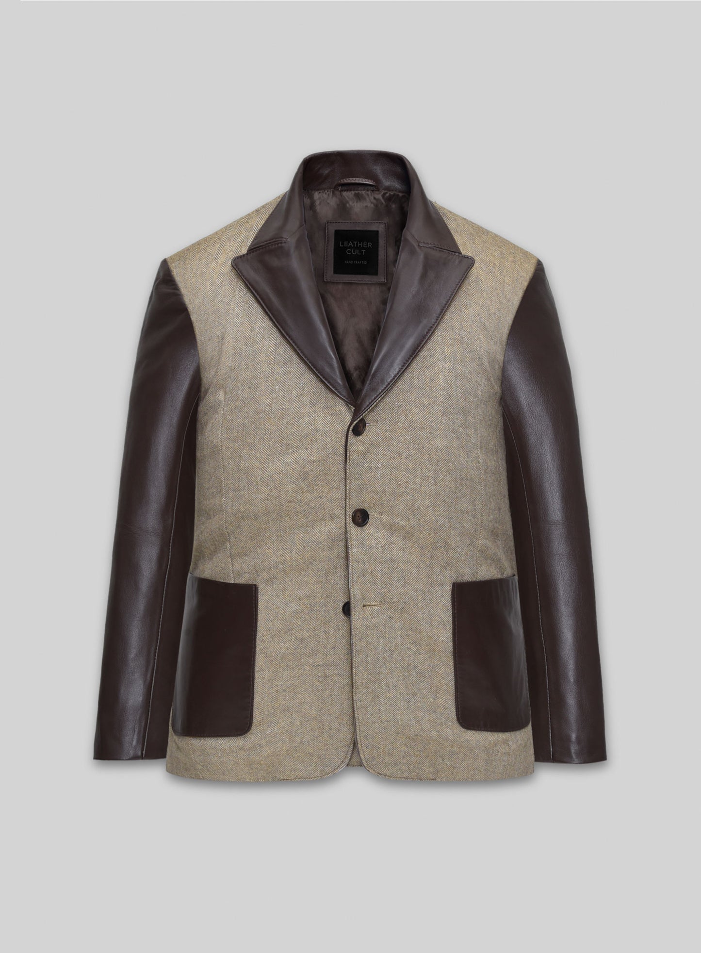 Tweed Leather Combo Blazer # 652