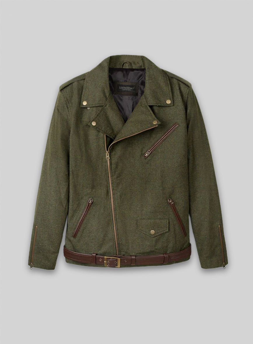 Tweed Leather Combo Jacket # 666