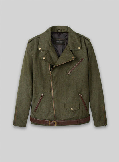 Tweed Leather Combo Jacket # 666