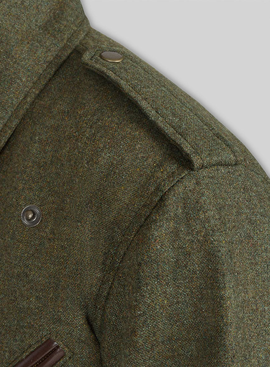 Tweed Leather Combo Jacket # 666