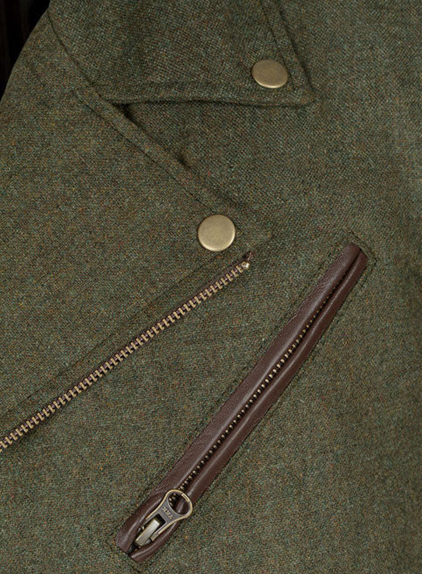 Tweed Leather Combo Jacket # 666