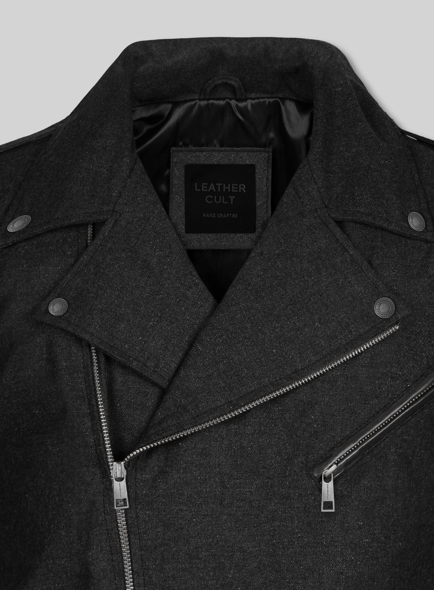 Tweed Leather Combo Jacket # 666