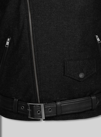 Tweed Leather Combo Jacket # 666