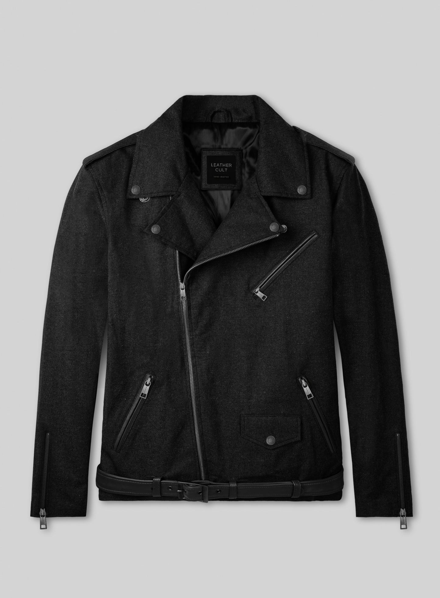Tweed Leather Combo Jacket # 666