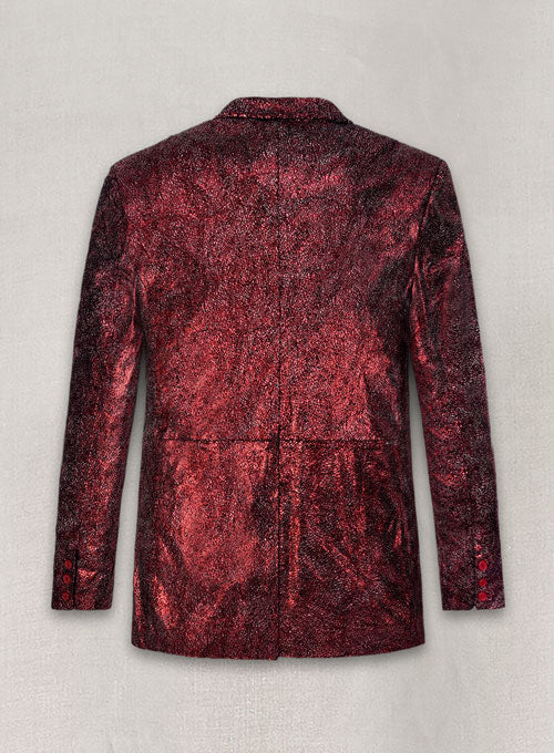 Twilight Red Medieval Leather Blazer - LeatherCult