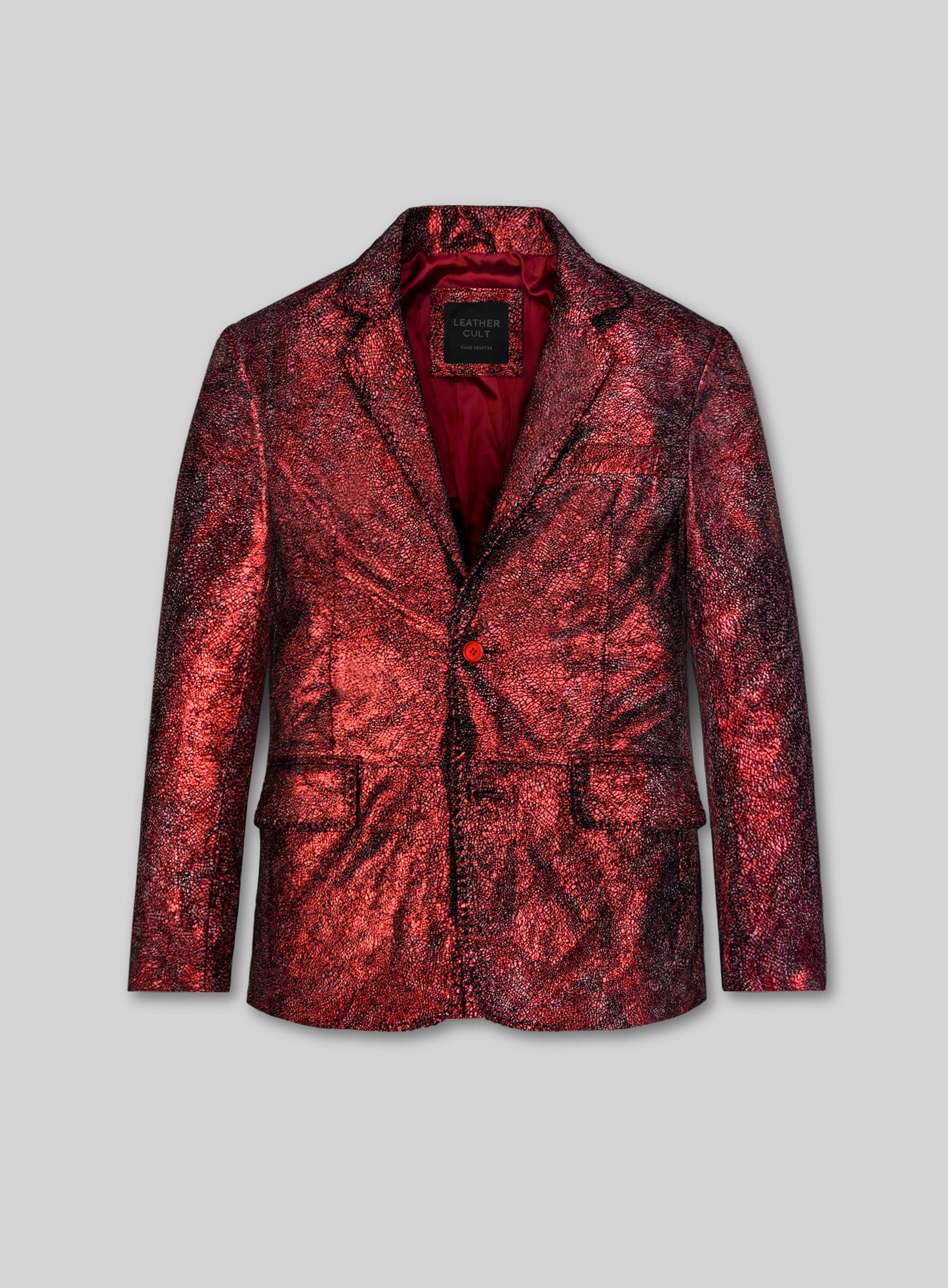 Twilight Red Medieval Leather Blazer
