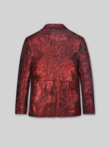 Twilight Red Medieval Leather Blazer
