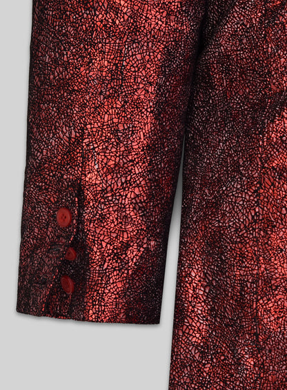 Twilight Red Medieval Leather Blazer