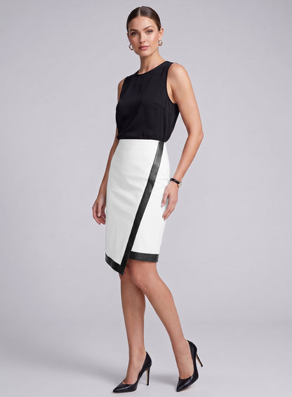 Two Toned Leather Skirt - # 149
