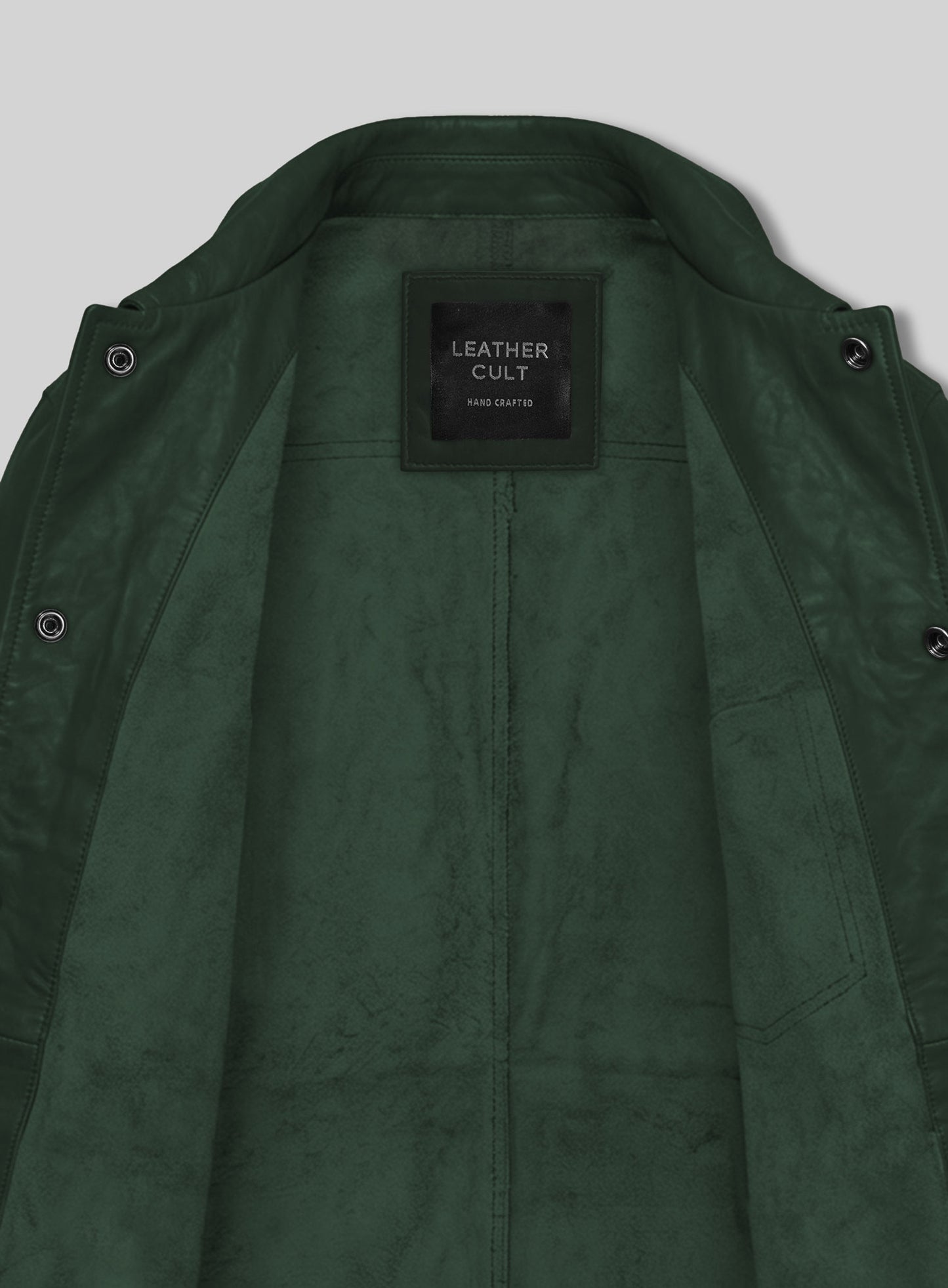 Unlined Soft Deep Olive Leather Shirt