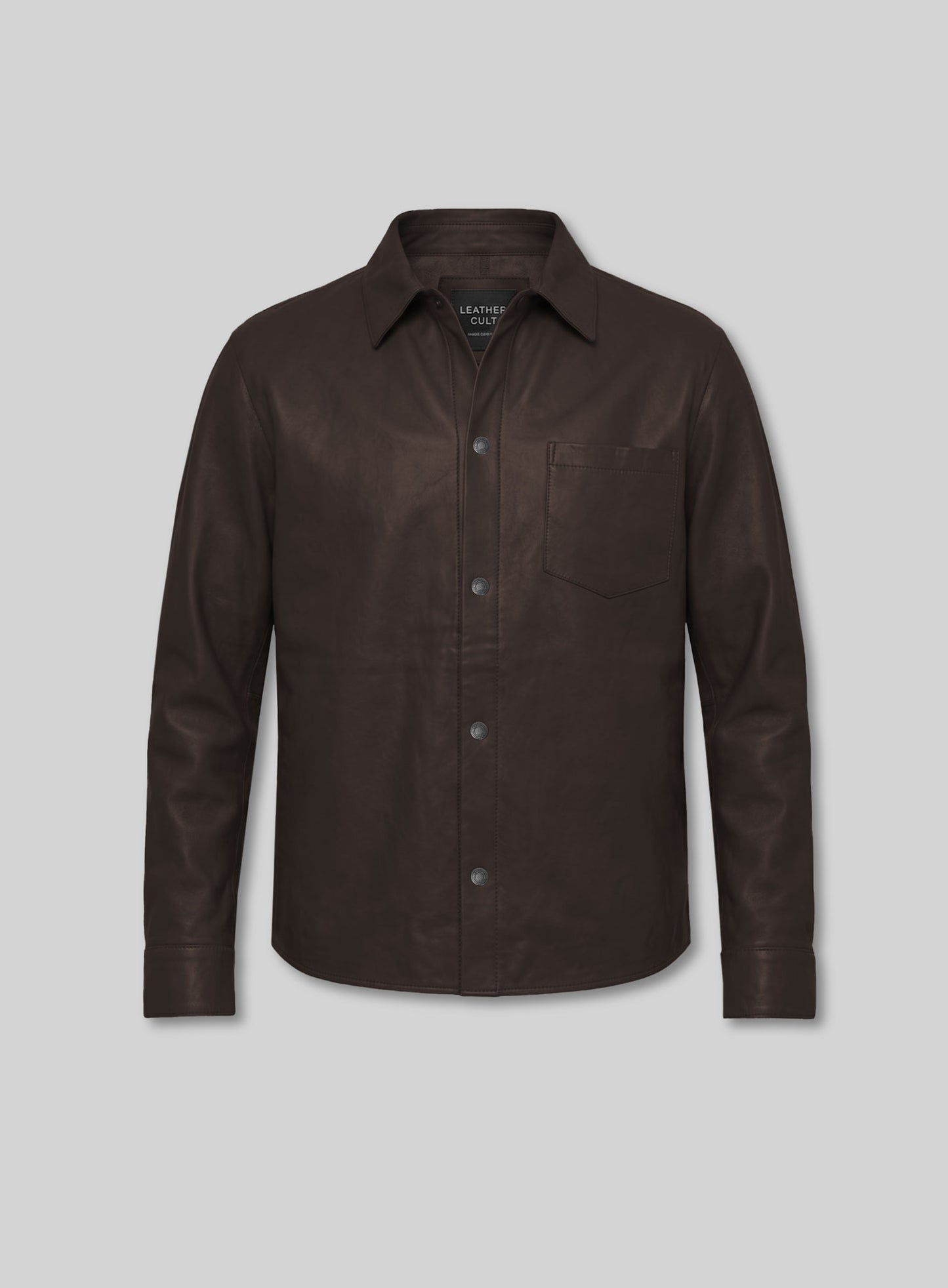 Unlined Soft Brown Leather Shirt