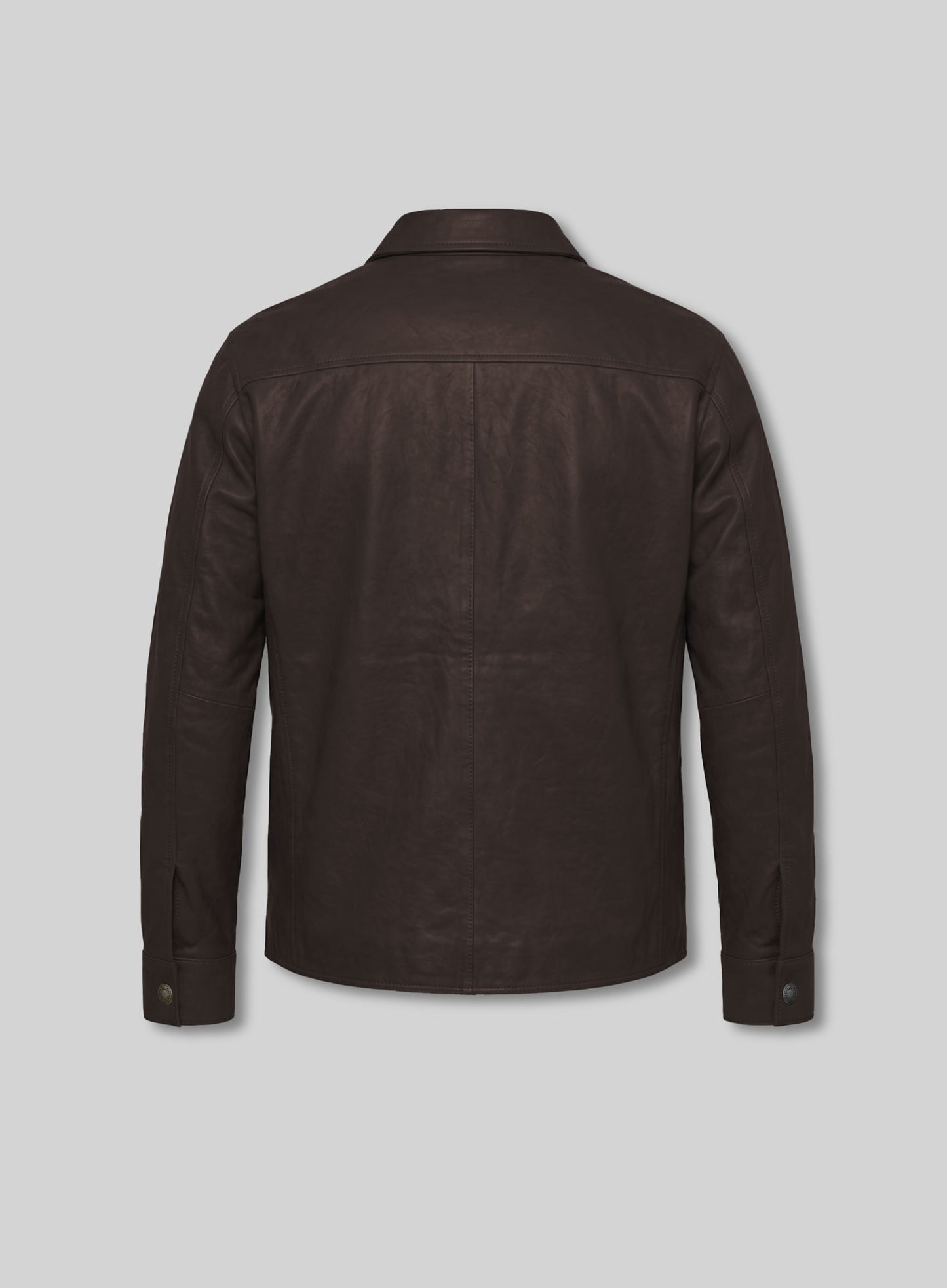 Unlined Soft Brown Leather Shirt