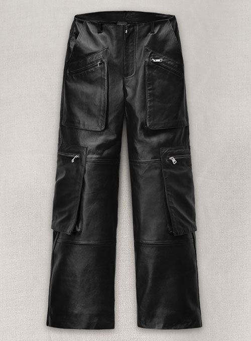 Urban Explorer Leather Cargo Pants - LeatherCult