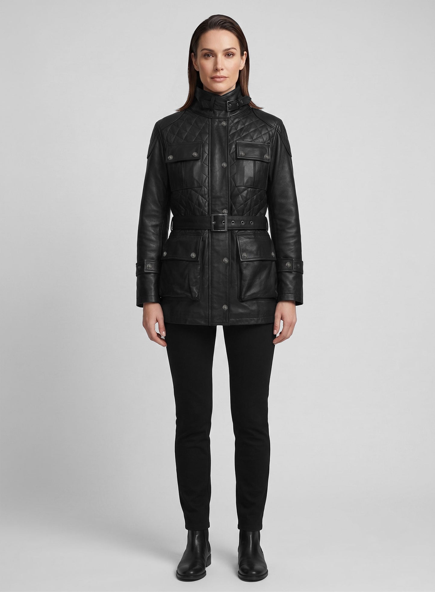 Victoria Beckham Leather Trench Coat