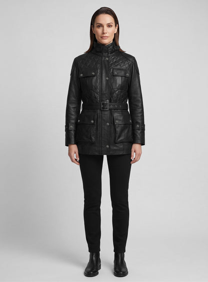 Victoria Beckham Leather Trench Coat
