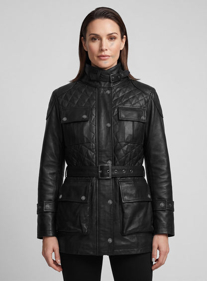 Victoria Beckham Leather Trench Coat