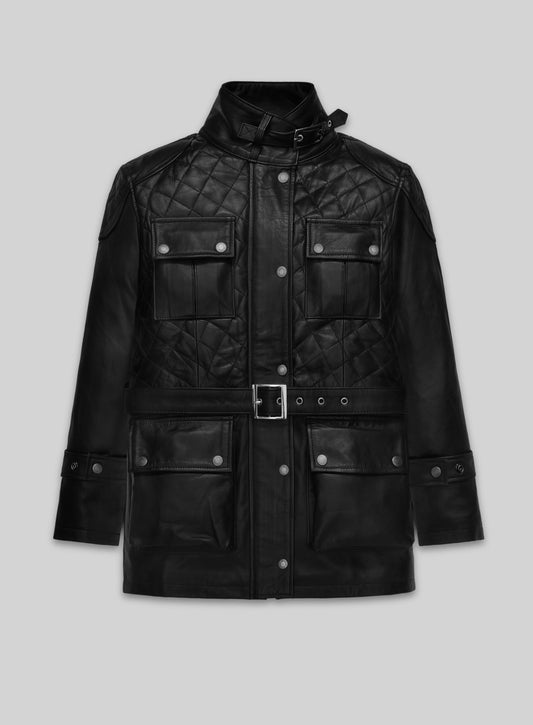 Victoria Beckham Leather Trench Coat