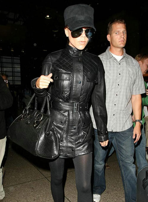 Victoria Beckham Leather Trench Coat - LeatherCult