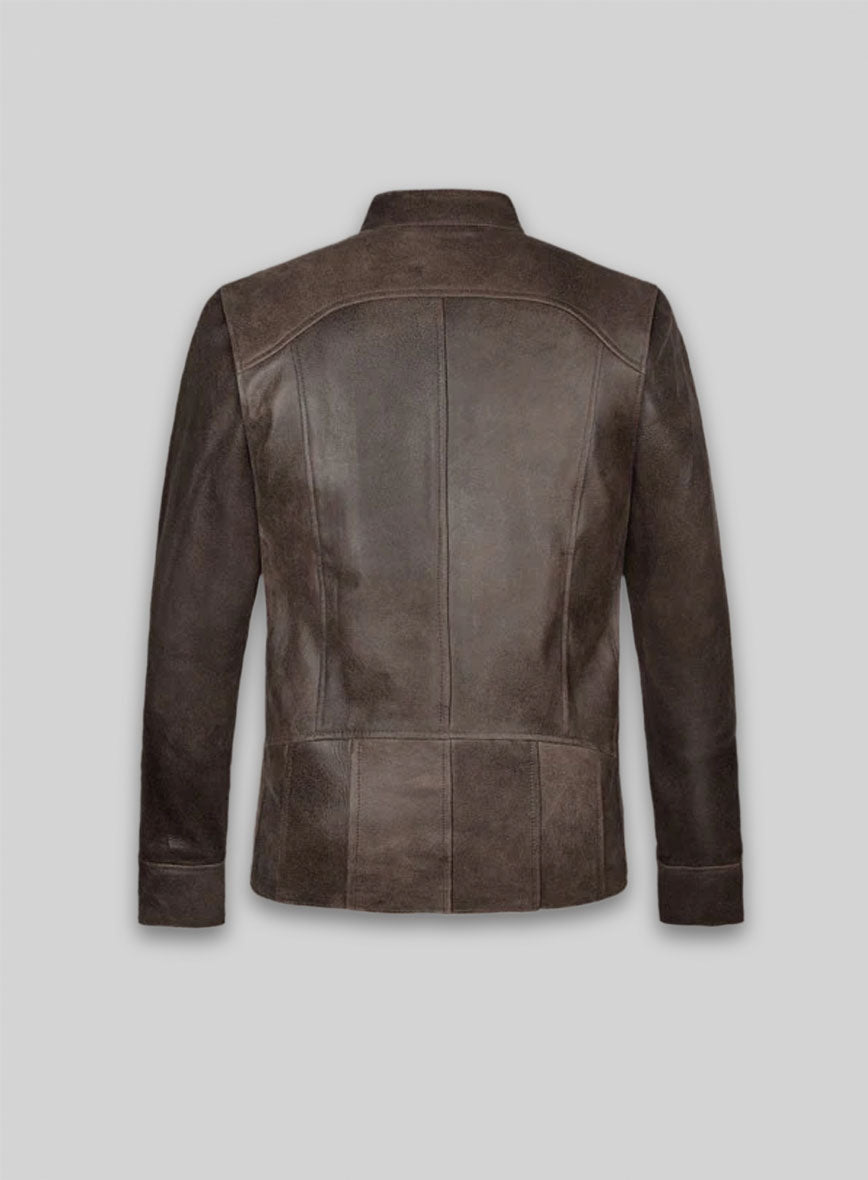 Vintage Gravel Brown Leather Cycle Jacket #3