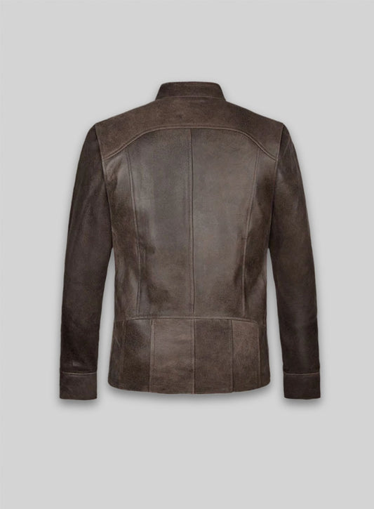 Vintage Gravel Brown Leather Cycle Jacket #3