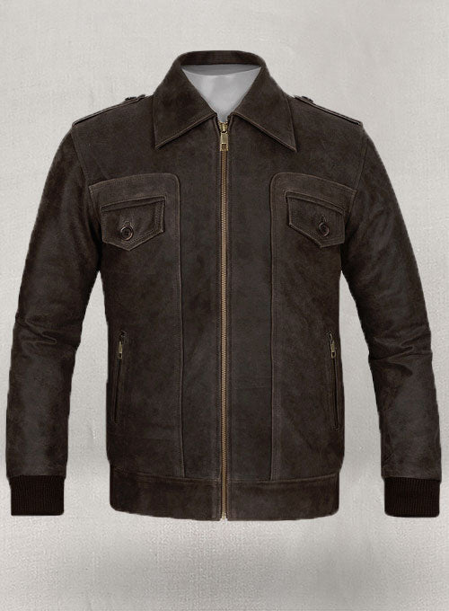 Vintage Brown Grain Avengers Steve Rogers Leather Jacket - LeatherCult