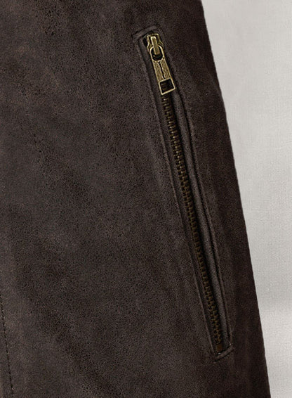 Vintage Brown Grain Avengers Steve Rogers Leather Jacket - LeatherCult