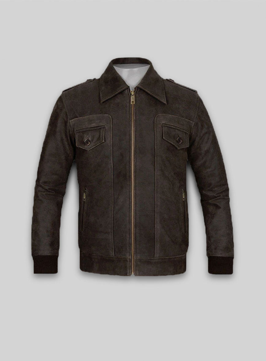 Vintage Brown Grain Avengers Steve Rogers Leather Jacket