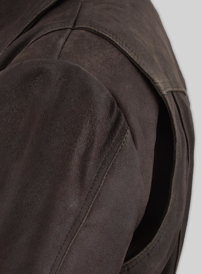 Vintage Brown Grain X Men Days of Future Past Leather Jacket