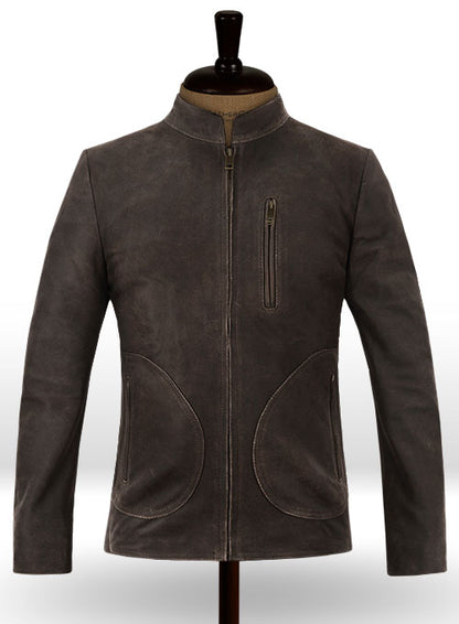 Vintage Brown Grain Rampage Dwayne Johnson Leather Jacket - LeatherCult