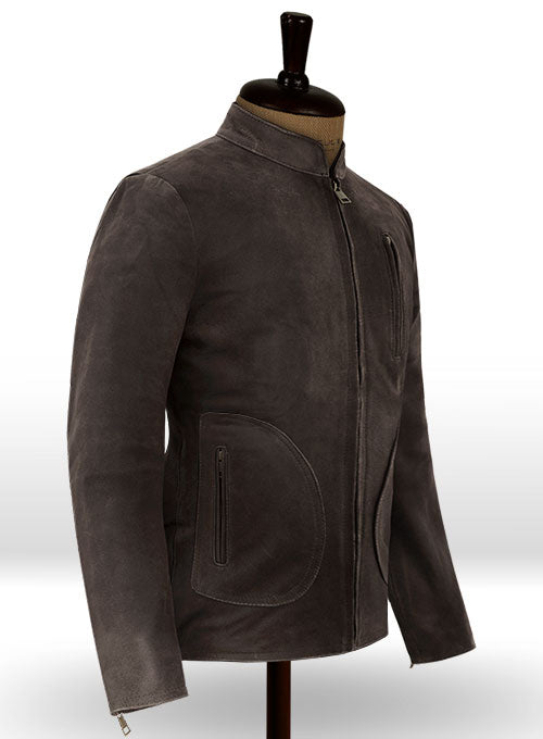 Vintage Brown Grain Rampage Dwayne Johnson Leather Jacket - LeatherCult