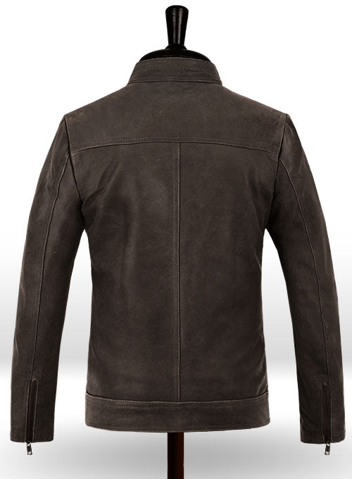 Vintage Brown Grain Rampage Dwayne Johnson Leather Jacket - LeatherCult