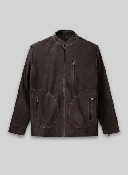 Vintage Brown Grain Rampage Dwayne Johnson Leather Jacket