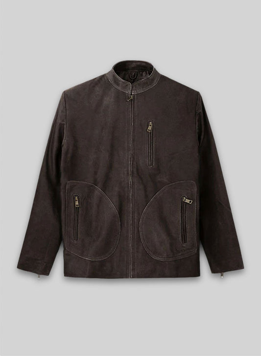 Vintage Brown Grain Rampage Dwayne Johnson Leather Jacket