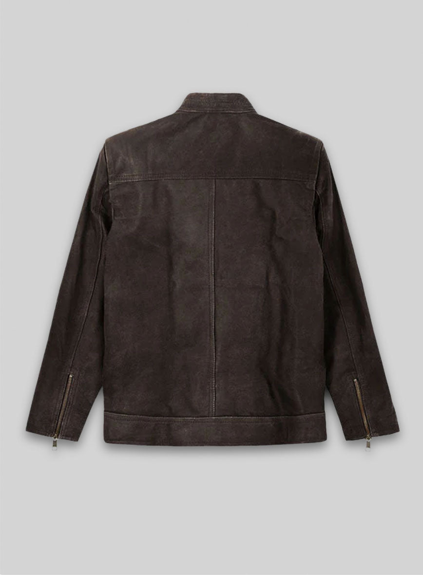 Vintage Brown Grain Rampage Dwayne Johnson Leather Jacket